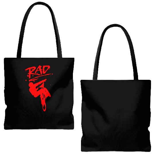 RAD BMX Bike Grafitti 80s Movie Radical Tote Bags (AOP)