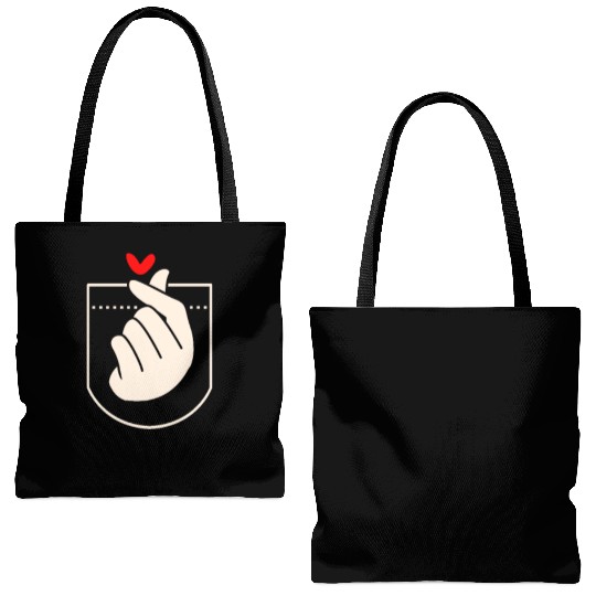 Kdrama Pocket Heart Finger Korean Drama Kpop Korea Tote Bags (AOP)