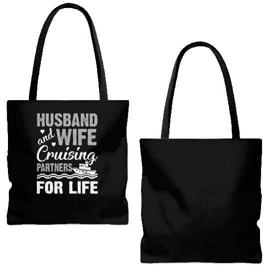 Cruising Partner Couple Cruise Ship Husband Wife Tote Bags (AOP)