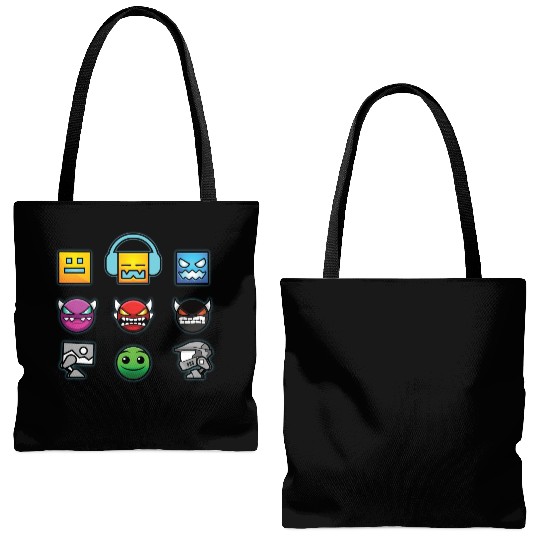 geometry dash insane Tote Bags (AOP)