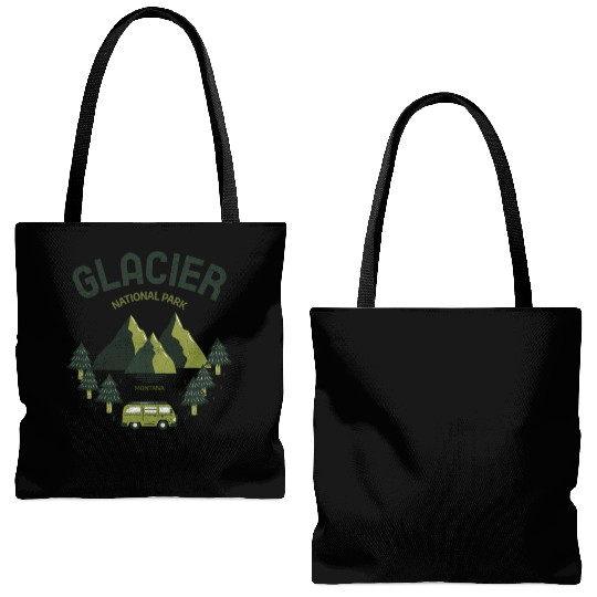 Glacier National Park Montana Travel Tote Bags (AOP)