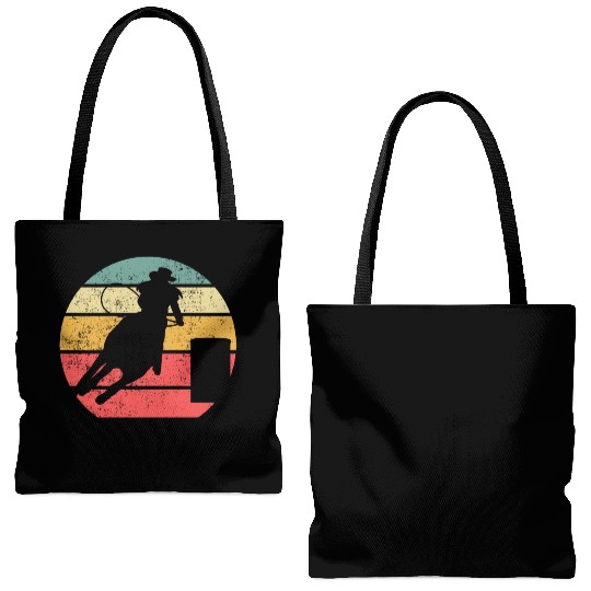 Barrel Racing Retro Tote Bags (AOP)