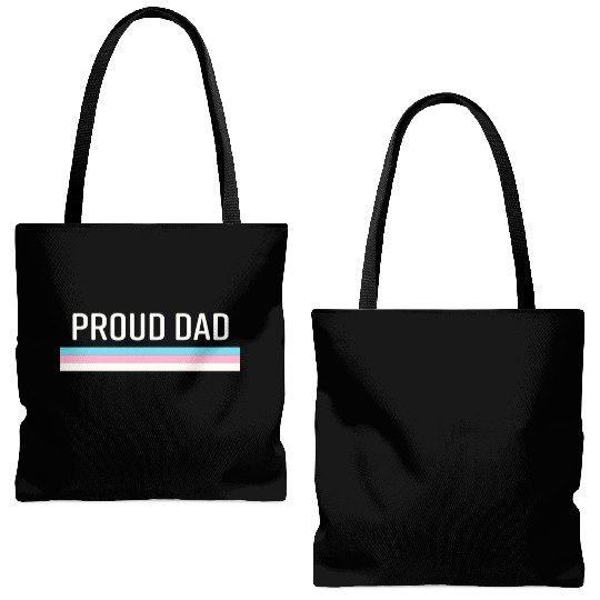 Lgbt Transgender Pride Proud Dad Tote Bags (AOP)