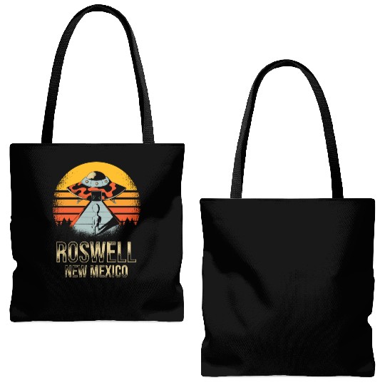 Roswell New Mexico UFO Alien Tote Bags (AOP)
