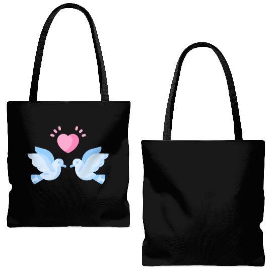 Bird lover freedom peace love Tote Bags (AOP)