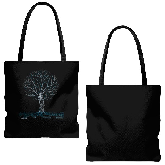 Cool Binary Tree Coding Computer Science Tote Bags (AOP)