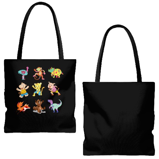 cute Animal Crossing Characters Tote Bags (AOP)
