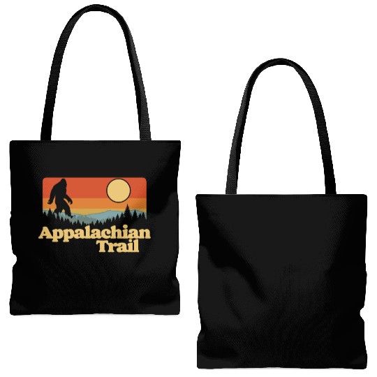 Appalachian Trail Bigfoot Outdoor Lover Vintage 80 Tote Bags (AOP)