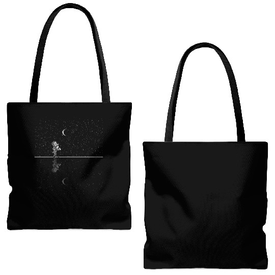 The Mad Hatter Starry Night Alice In Wonderland Tote Bags (AOP)