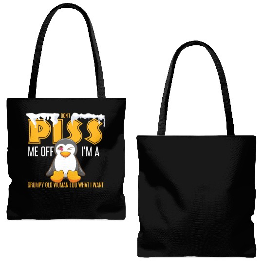 Penguin Gifts I'm A Grumpy Old Woman I Do What I W Tote Bags (AOP)
