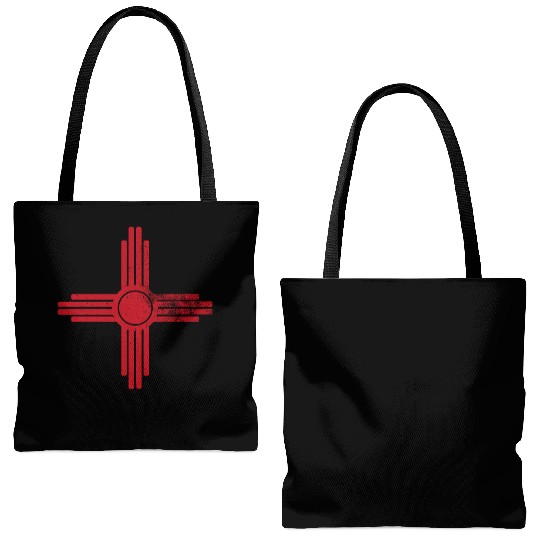 Zia Sun New Mexico Zia Mountains Tote Bags (AOP)