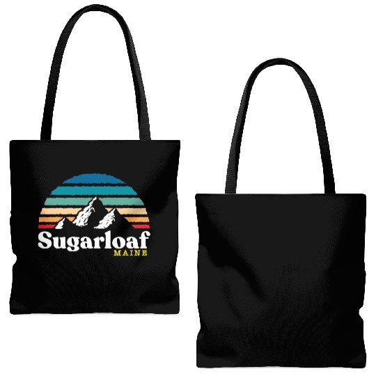 Sugarloaf Maine USA Ski Resort 1980s Retro Tote Bags (AOP)