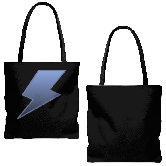 lightning bolt blue Tote Bags (AOP)