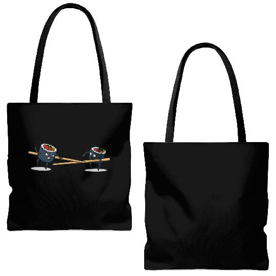 Japanese Cuisine Rice Sushi Meal Sticks Tote Bags (AOP)