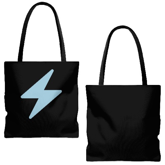 Blue Lightning Bolt Tote Bags (AOP)