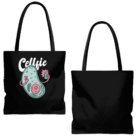 Cell That A Cellfie Makes For Biology Teachers Tote Bags (AOP)