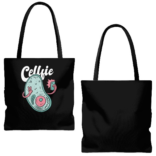 Cell That A Cellfie Makes For Biology Teachers Tote Bags (AOP)
