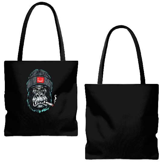 Hypebeast, Gorilla, Ape, Street Gorilla Tote Bags (AOP)