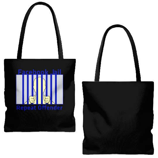 Facebook Jail Repeat offender Tote Bags (AOP)