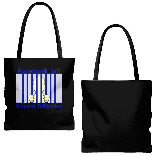 Facebook Jail Repeat offender Tote Bags (AOP)