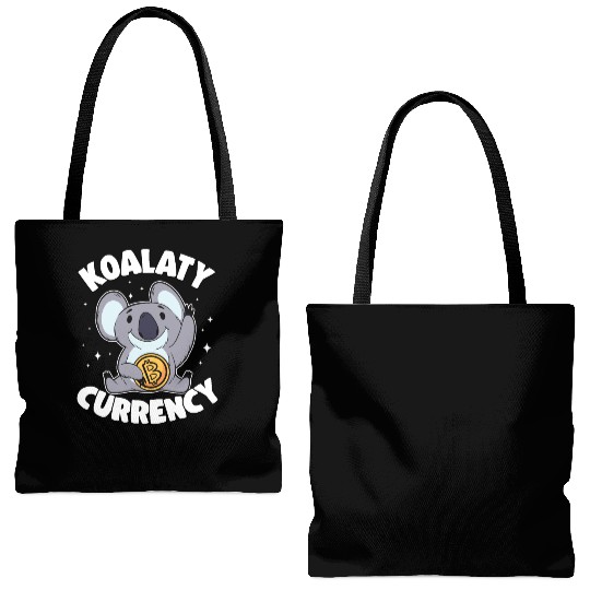 Koalaty Currency Funny Bitcoin Koala Quote BTC Tote Bags (AOP)