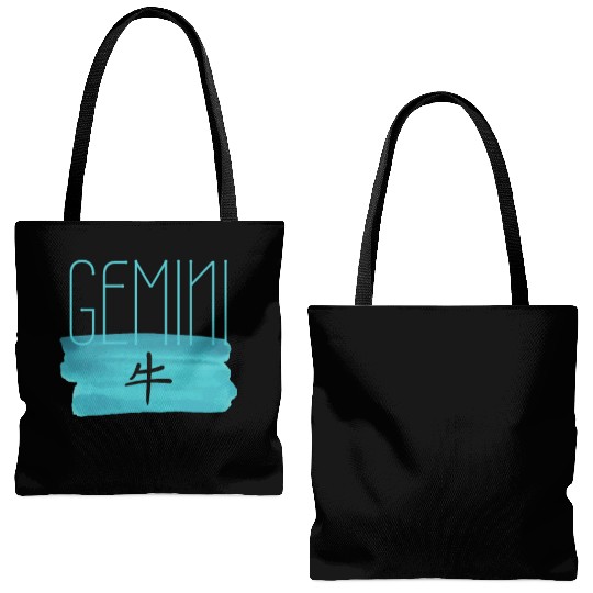 GEMINI OX AESTHETIC ZODIAC Tote Bags (AOP)
