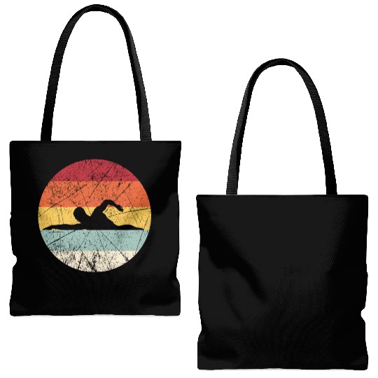 Vintage Swim Crawl Retro Swimming Gift Front Crawl Tote Bags (AOP)