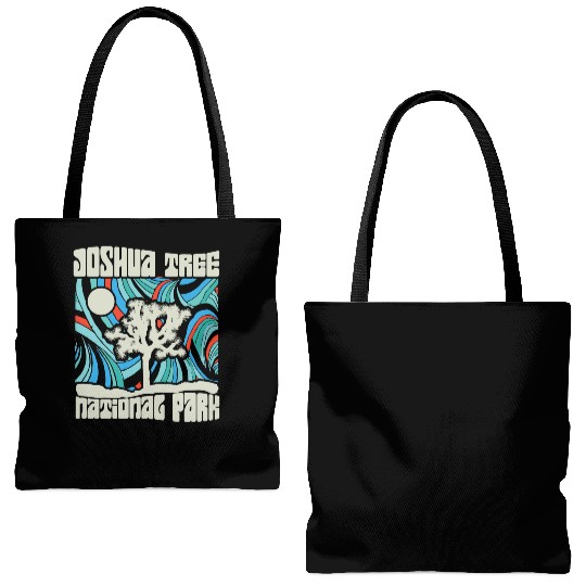 Joshua Tree National Park Retro Psychedelic 60S Ho Tote Bags (AOP)