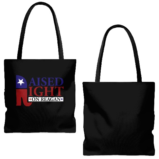Raised Right On Reagan 80'S Nostalgia Tote Bags (AOP)