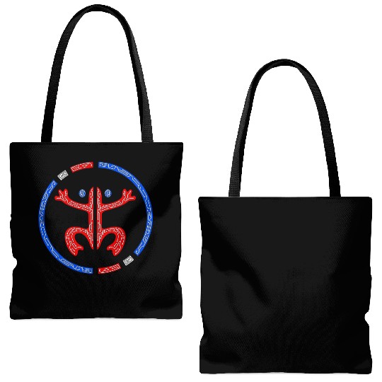 Puerto Rico Coqui Frog Taino Boricua Tech Style Tote Bags (AOP)
