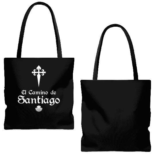 El Camino De Santiago Saint James Cross Scallo Tote Bags (AOP)