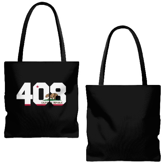 Area Code 408 San Jose California Tote Bags (AOP)