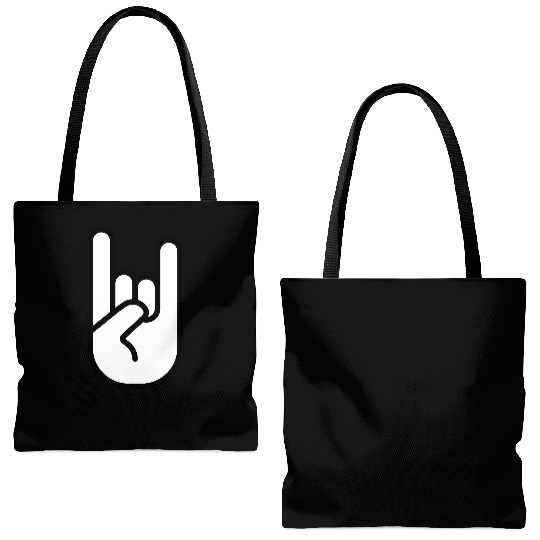 Heavy metal rock hand icon 02 Tote Bags (AOP)