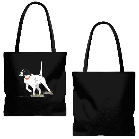 Bird Hunting Hunter English Pointer Dog Tote Bags (AOP)