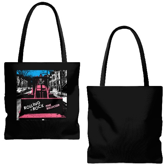 Pink Bulldozer / Rolling Rock Tote Bags (AOP)