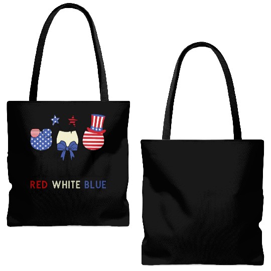 Red White Blue and Cocktails Tote Bags (AOP)