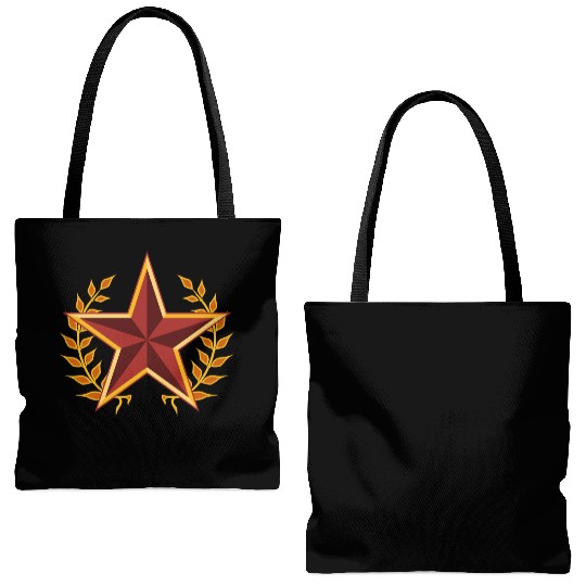 soviet star with laurels Tote Bags (AOP)