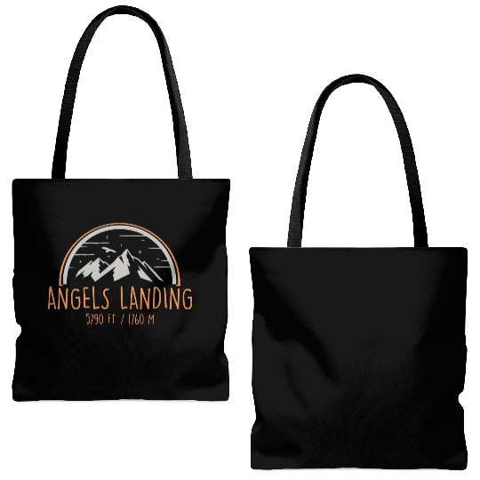 Angels Landing Zion National Park Mountain Hikers Tote Bags (AOP)