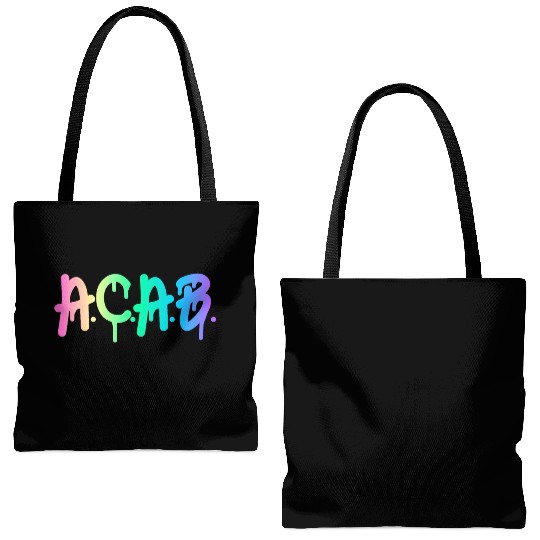 ACAB Rainbow Drip Tote Bags (AOP)