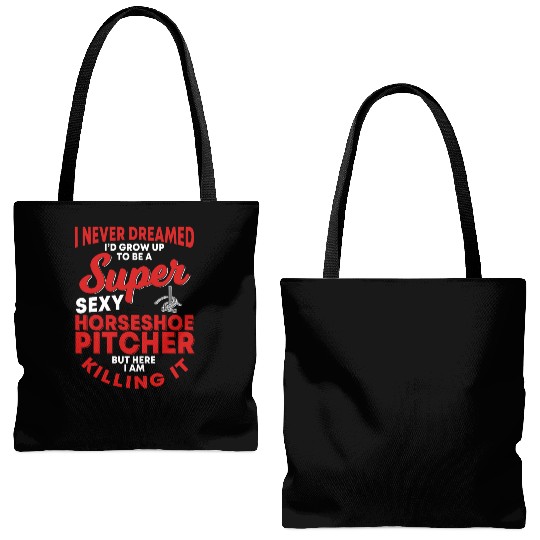 Horseshoe Pitcher Tote Bags (AOP)