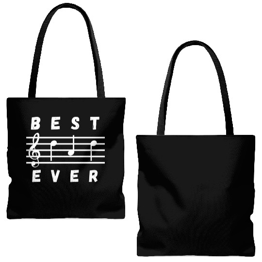 Best Dad Ever music nout Tote Bags (AOP)