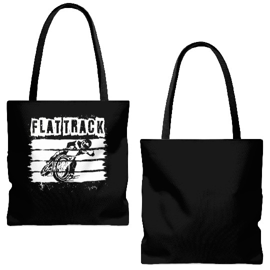 FLAT TRACK MOTORCYCLE racing dirt track speedway Tote Bags (AOP)