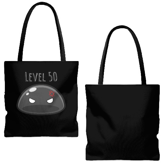 Cute Black Dungeon Slime Monster Weird Anime Tote Bags (AOP)