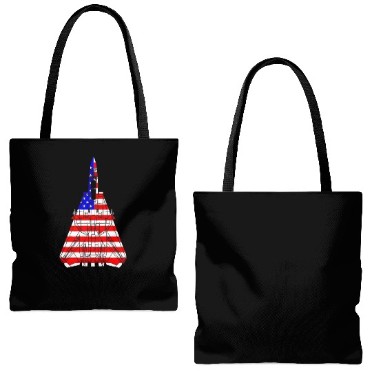 United States F 14 Tomcat Flag Tote Bags (AOP)