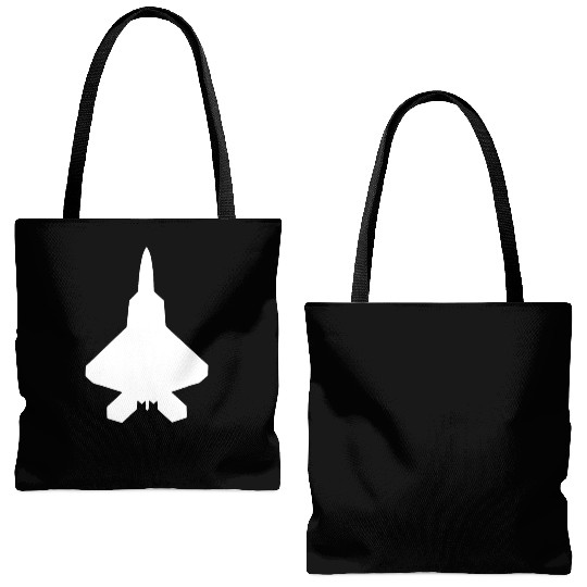 F 22 Raptor Fighter Jet Tote Bags (AOP)