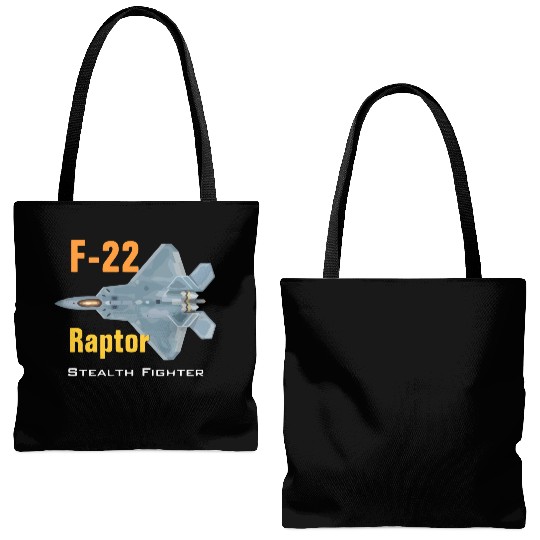 F 22 Raptor stealth fighter Tote Bags (AOP)