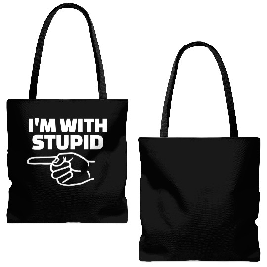 I'm With Stupid Men Gift Tote Bags (AOP)