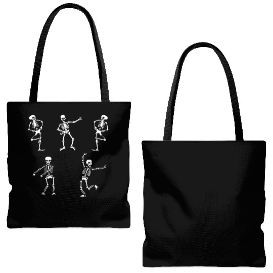 skeleton , Dancing Skeleton, Halloween , Dancing Tote Bags (AOP)