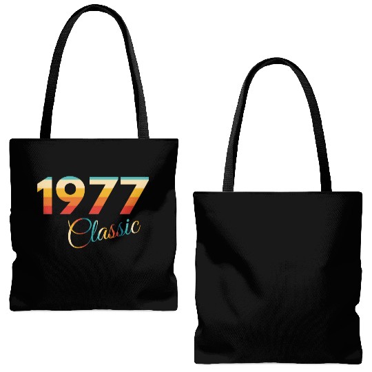 1977 vintage Birthday since 1977 Tote Bags (AOP)