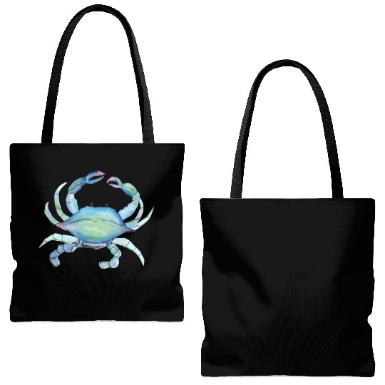 Crab watercolor illustration Tote Bags (AOP)